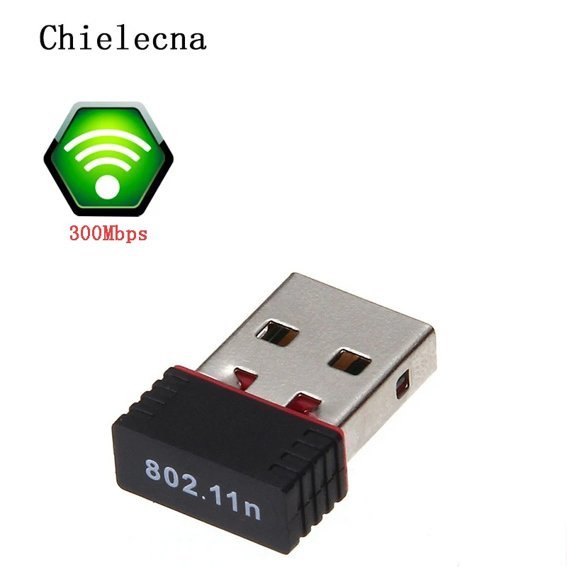 Chielecna 300 Мбит/с мини USB Wifi ключ беспроводной адаптер сетевой LAN карты 802.11N