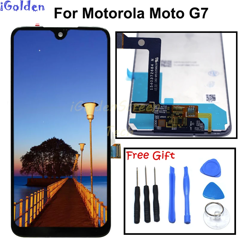 Сменный сенсорный ЖК экран для Moto g7 100% тестирование дигитайзер Motorola g 7 G6 plus|Экраны