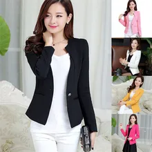 Fashion One Button Suit Slim font b Blazer b font Coat Casual Jacket Sleeve Outerwear font