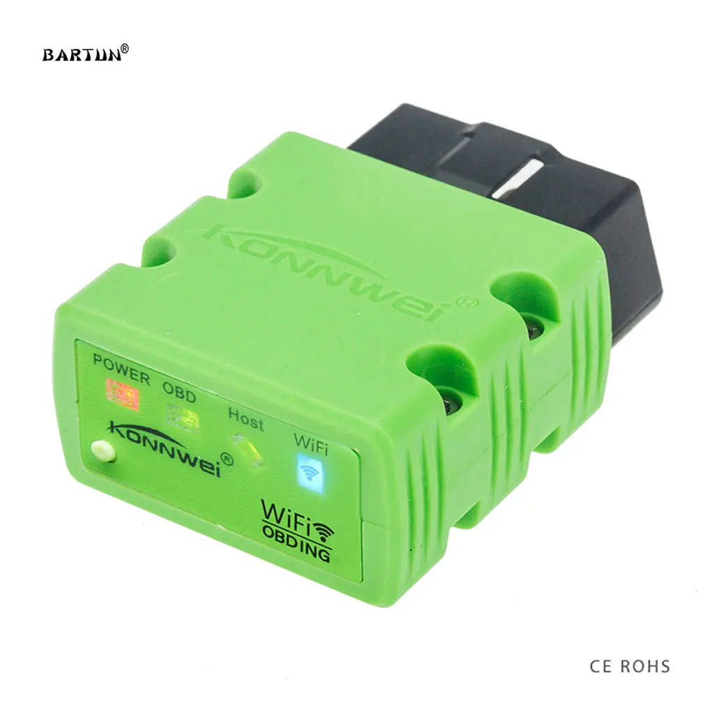 

2018 New Upgrade Wifi Adapter Car Scanner ELM327 OBD2 OBD Code Readers Green Detector Vag Com Scan Tool OBDII Auto Diagnostic