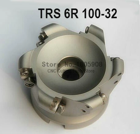 Бесплатная доставка торцевая фреза TRS 6R-100-32-6T индексируемая плоская черновой