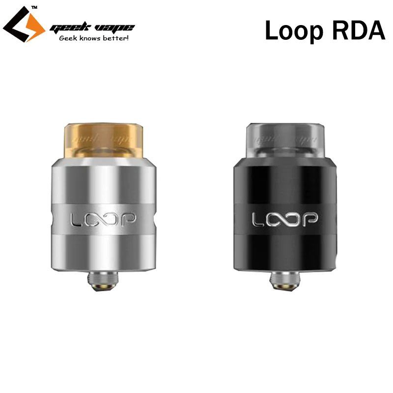

Original Geekvape Loop RDA 24mm RDA Atomizer with Unique W Shaped Build Deck Minimizes Leakage RDA Vape for Vape 510 Box MOD