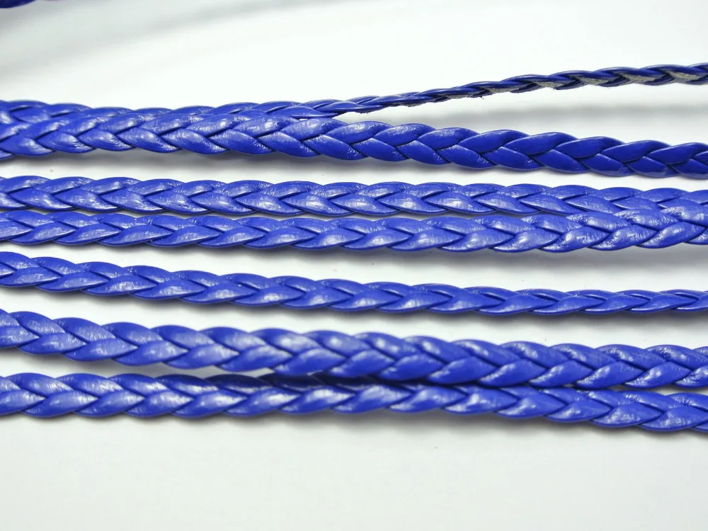 32.8 Feet Royal Blue Flat Braided Bolo Leatherette String Jewelry Cord Flat Woven 5X1mm