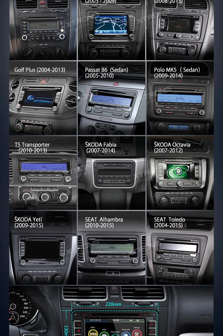 Cheap 7" DAB+ Radio Car DVD Player GPS For Volkswagen VW Skoda Seat Amarok Beetle Bora Caddy Eos Golf Passat T5 Auto 2 Din RDS Stereo 2