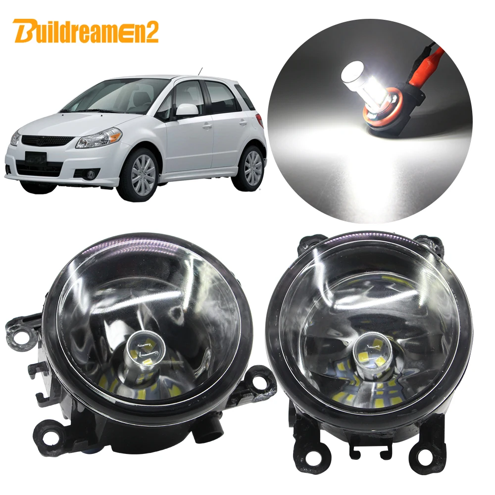 

Buildreamen2 For Suzuki SX4 (EY, GY) Car H11 Fog Light Kit Lampshade + Bulb DRL 12V 2006 2007 2008 2009 2010 2011 2012 2013 2014