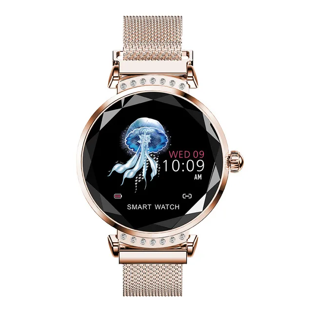 Maxinrytec Роскошные Смарт-часы для женщин Спорт IP67 Водонепроницаемый Bluetooth для Android IOS Iphone Smartwatch подарок для подруги - Цвет: Золотой