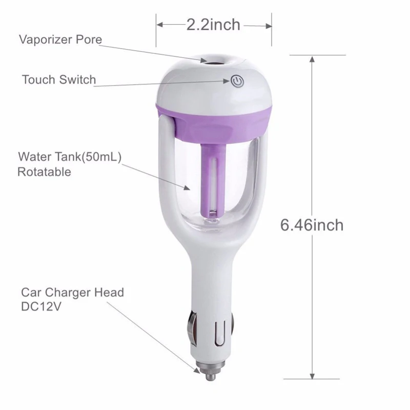 Автомобильный ароматический увлажнитель мини-очиститель воздуха Арома-диффузор автомобильный освежитель воздуха ароматерапия тумана с автомобильными аксессуарами