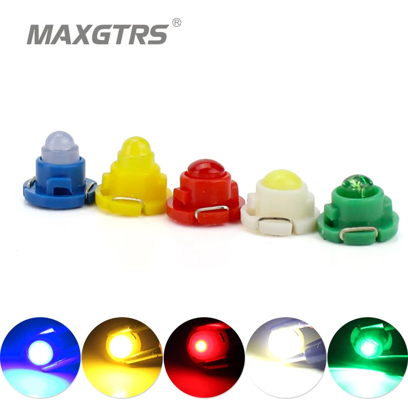 MAXGTRS 20x BASE 12mm White Red Yellow T4.7 Neo Wedge COB SMD LED Bulb Dash A/C Climate Control Instrument Light For Dodge Ram
