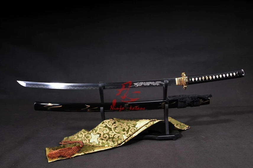 Закаленная глина battle ready полностью Выгравированная tang DRAGON blade JP katana swrod