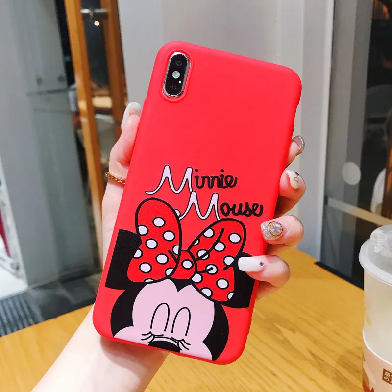 

For OPPO A3S A5S A7 F11 F9 R17 Pro R15 F7 F5 Plus A83 A79 A59 F1S A37 Cartoon Mickey Minnie Mouse Painted Soft TPU Case Cover