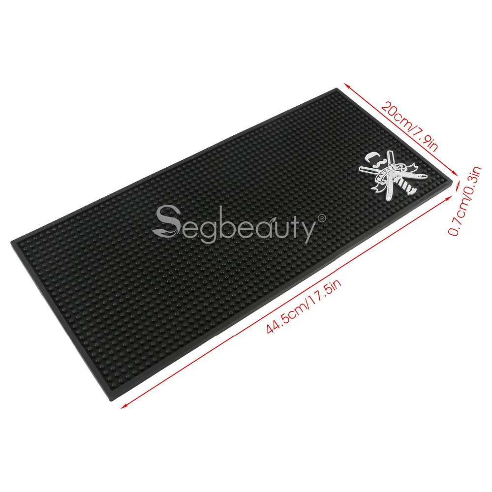 Коврик для парикмахерской Segbeauty черный гибкий нескользящий материал из ПВХ
