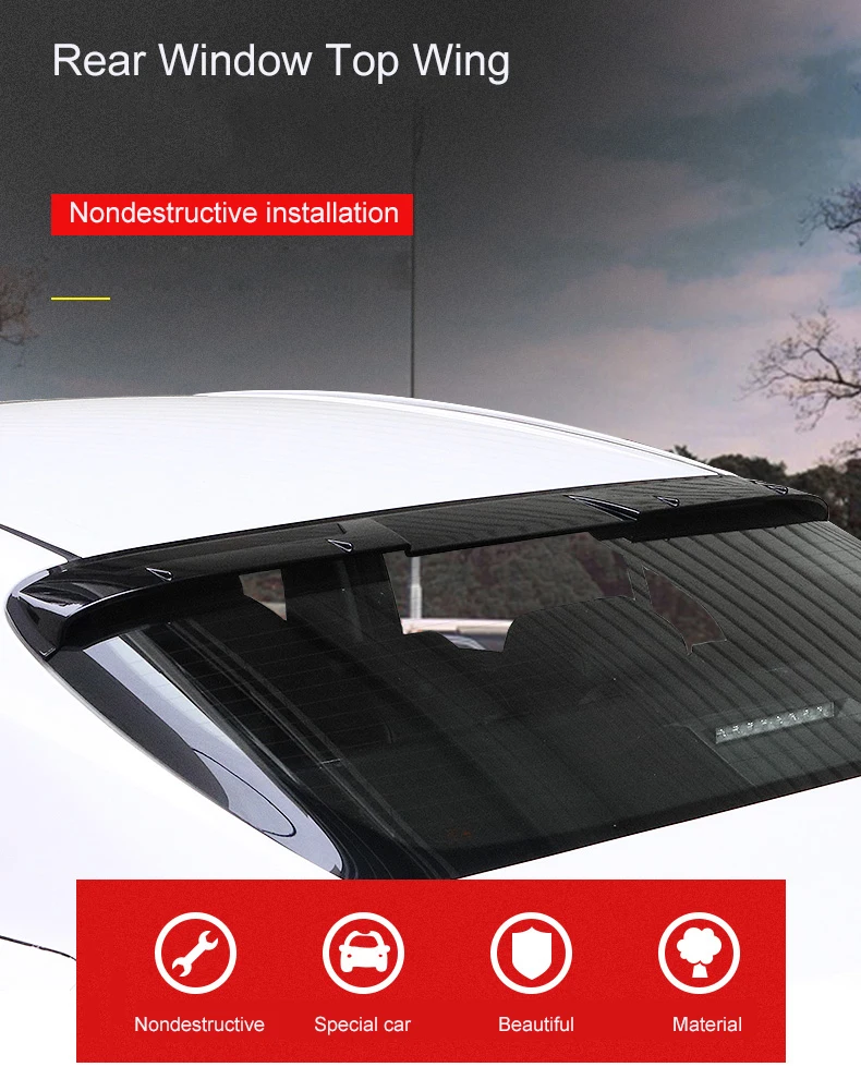 QHCP Высокое качество ABS заднее стекло крыло верхний спойлер украшения специально для Toyota Camry авто аксессуары