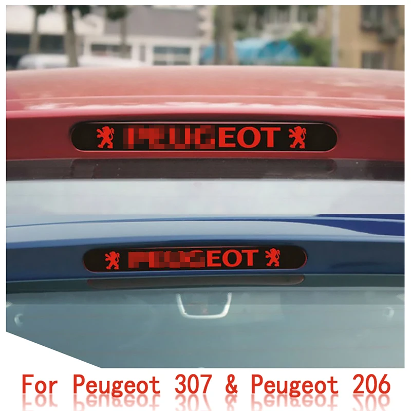 Авто-Стайлинг 3D углеродного волокна Эмблемы наклейки для peugeot 206 peugeot 307 авто высокого Mouned стоп-сигнал светильник аксессуары