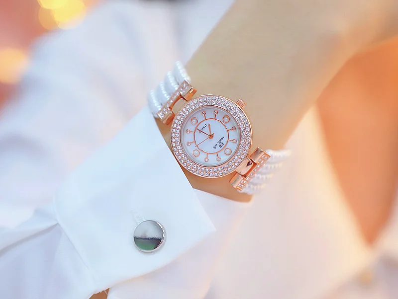 Супер женские часы, креативный жемчужный браслет, женские часы с бриллиантами, повседневные часы Qaurtz, часы zegarek damski, Прямая поставка