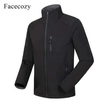 

Facecozy Men Spring Autumn Outdoor Hiking Softshell Jacket Windproof Warm Climbing Trekking Travelling Coat Male Sports Jackets