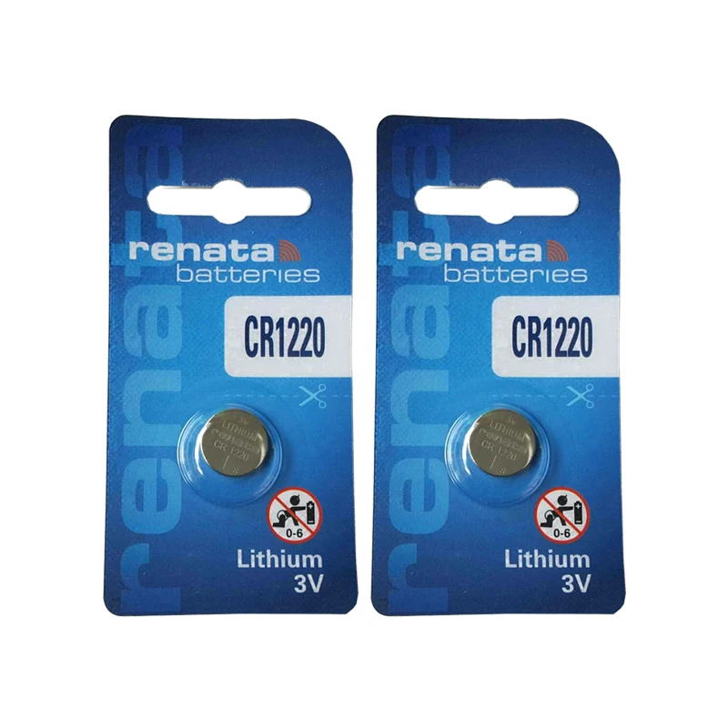

Renata 2x CR1220 Button Cell Batteries DL1220 LM1220 Battery For Car Key 3V