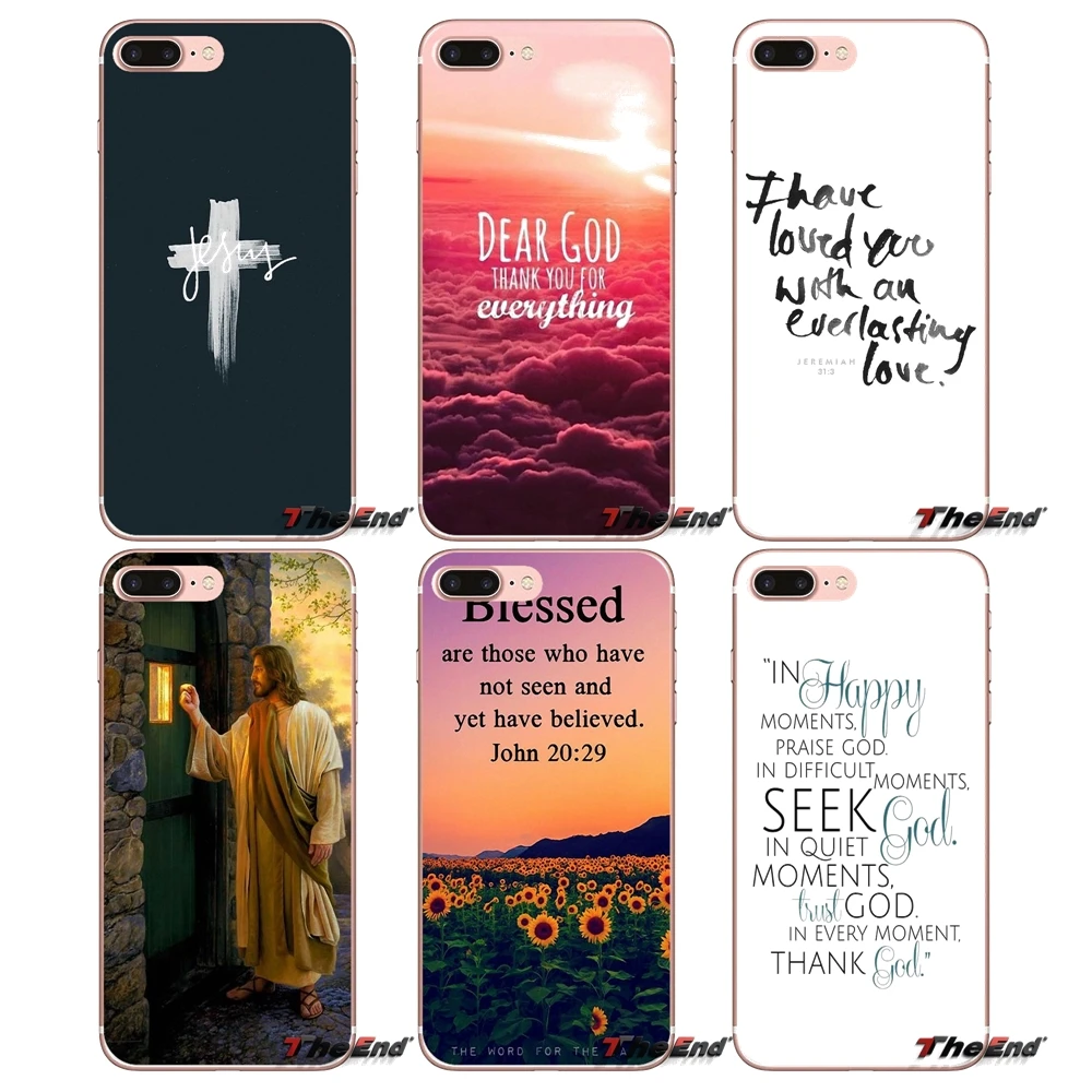 Чехол на заказ для Samsung Galaxy S2 S3 S4 S5 MINI S6 S7 edge S8 S9 Plus Note 2 3 4 5 8 Coque Fundas Christ Jesus Bible Verse