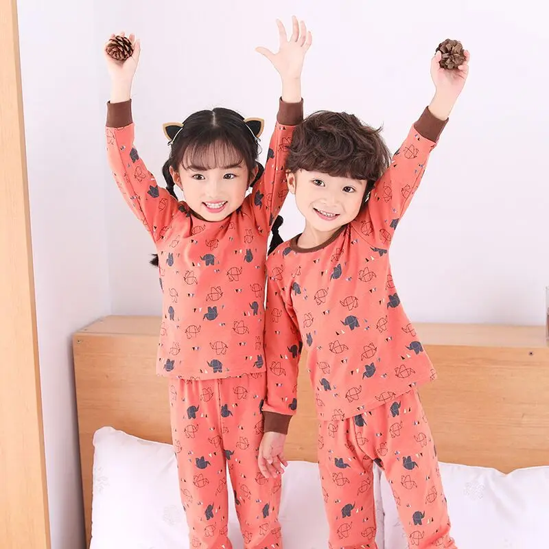 Cartoon Children's Pajamas for Boys Girls Tops+Pants Pyjamas Kids Sleepwear Girls Pajamas Children Clothing Suit Baby Pijamas - Цвет: color at picture