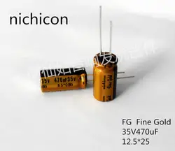 10 шт/20 штук NICHICON емкости FG серии 35v470uf 12,5*25 audio super Электролитный конденсатор Бесплатная доставка