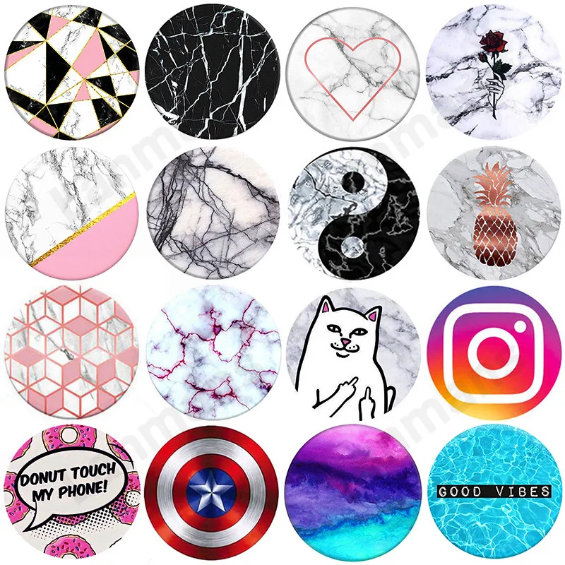 

2019 Marble rose Animal popular Phone Holder Art Girls Flower Expanding Cell Phone Stand Grip Mount
