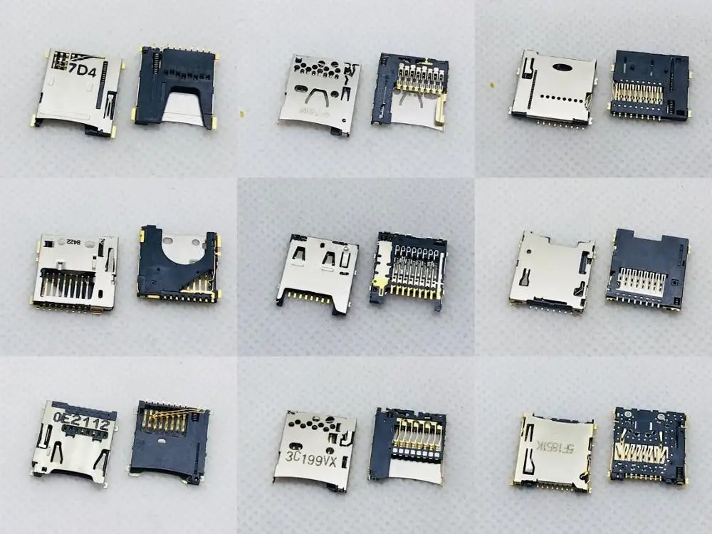 

8/9/10PIN PC Computer Laptop Panel Tablet ALPS MOLEX Child Toy Push-push Type GPS Micro TF SD Card Socket Slot Tray Holder Adapt
