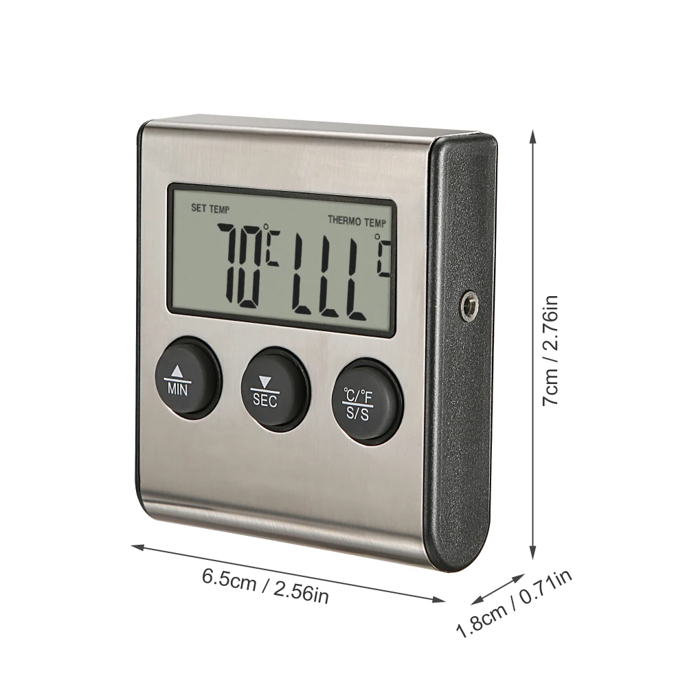 MOSEKO YS-05 цифровой термометр для приготовления пищи, мяса, кухни, для курильщика, гриль, печь, барбекю, часы, таймер с зондом из нержавеющей стали