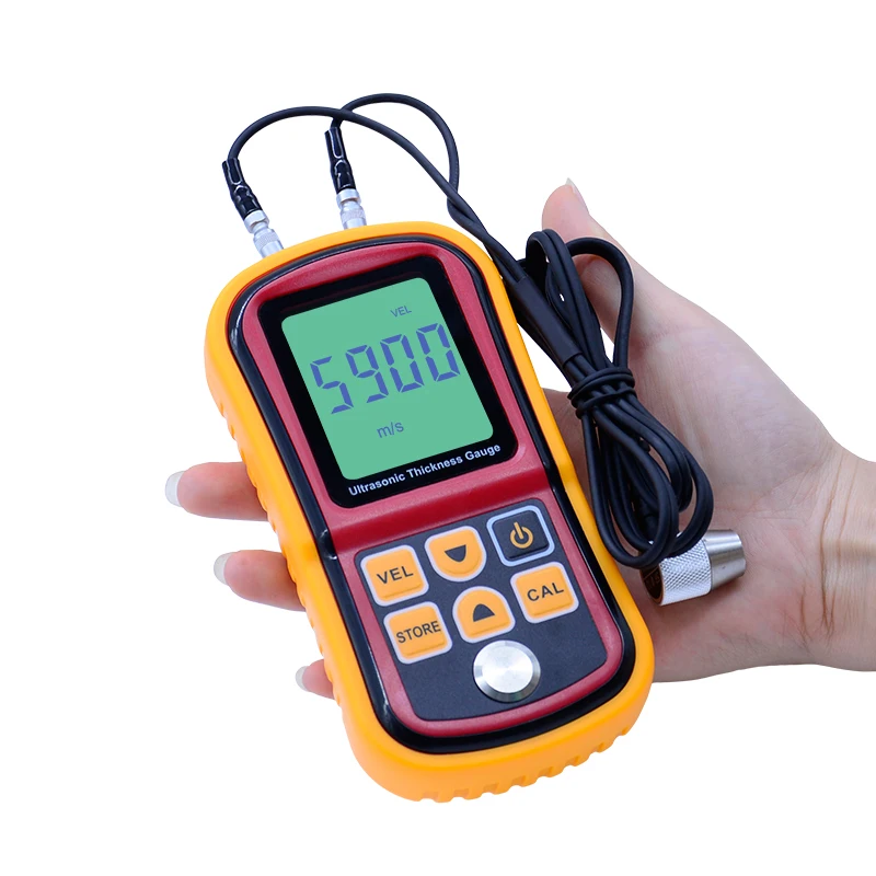 High precision Digital Lossless Ultrasonic thickness gauge glass/ceramic/plastic/metal/steel plate thickness gauge tester