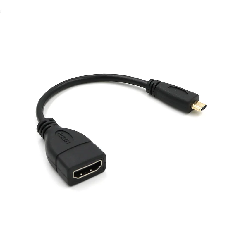 Микро HDMI к Женский адаптер мини-HDMI штекер гнездо HD кабель | Компьютеры и офис
