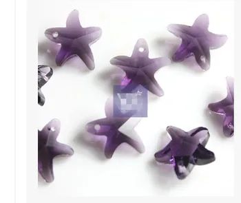 

A4 Crystal chandelier parts crystal pendants 14mm single hole starfish DIY jewelry material bead curtain hanging beads