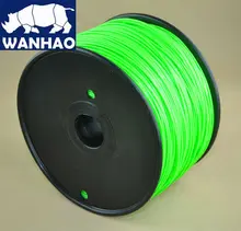 In stock Eco friendly Wanhao 1 75mm luminous green special color ABS filament for 3d printer