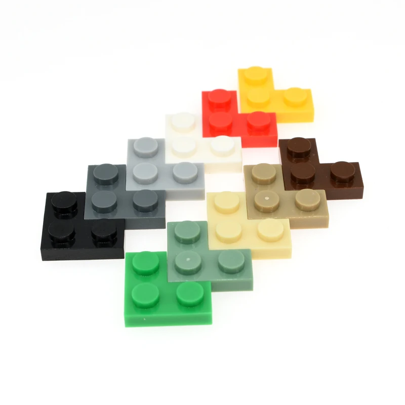 

DIY blocks 2 x 2 Corner plate 300pcs creator toys MOC 2420 compatible Building bricks Educational for kids