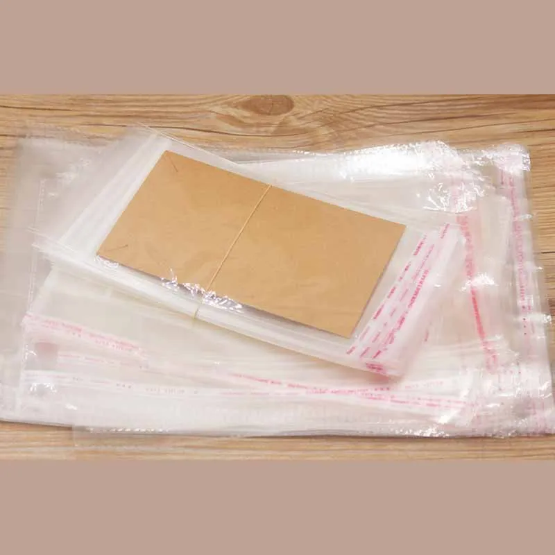 100 шт карты Oppbag различных Размеры прозрачный подарок Упаковочные пакеты подкладка для сумки защиты украшения картон водонепроницаемая