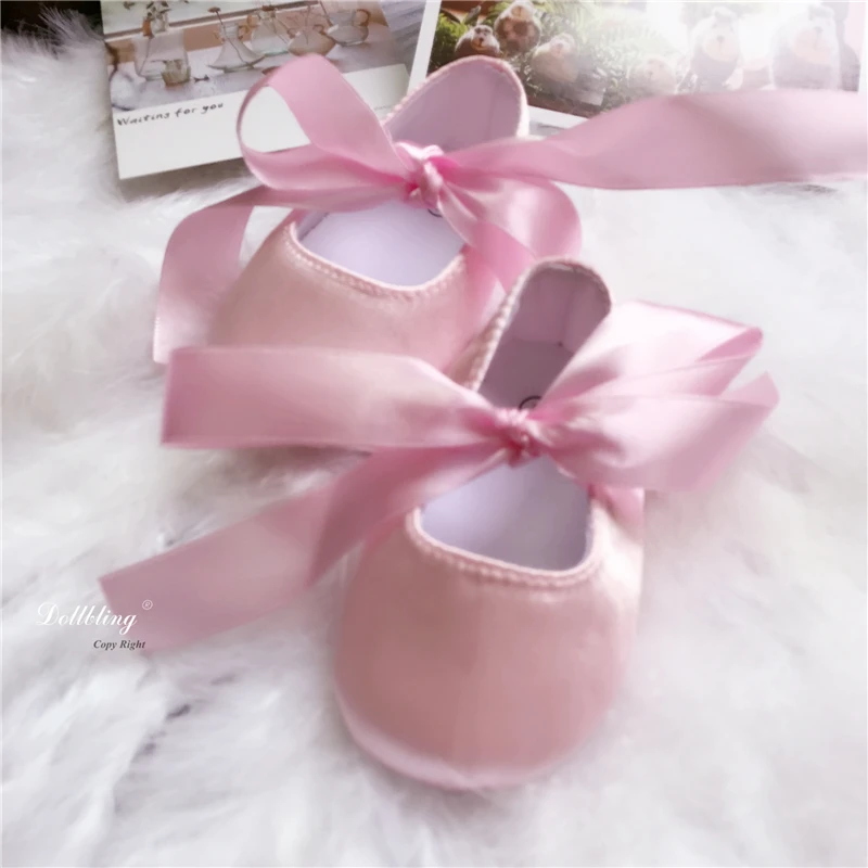 Dollbling/Роскошная атласная плюшевая Милая Розовая обувь для маленьких девочек на День рождения; обувь для малышей; обувь ручной работы; обувь принцессы Etsy