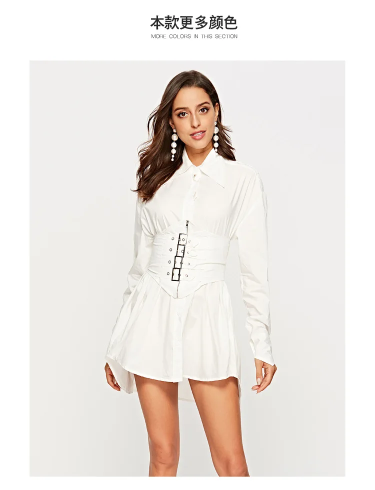 SIPAIYA 2017 известный бренд рубашка Глубокий v-образный вырез женские топы футболки белые блузки повседневные бант ремни универсальные