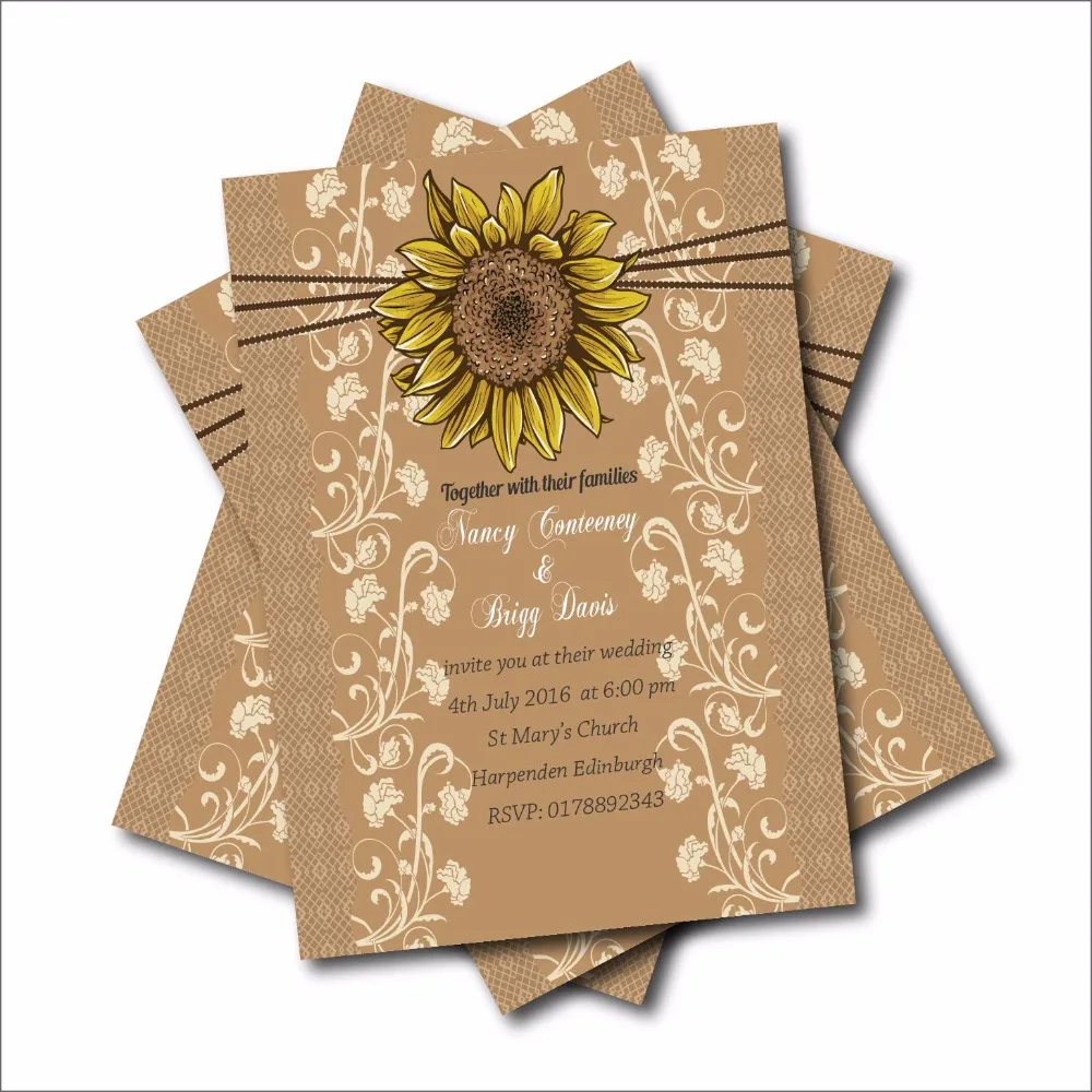 sunflower bridal shower invitations