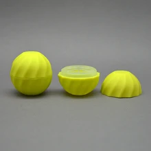 ФОТО color 7g empty jars for ball shape plastic lip balm lip stick bottle diy cosmetic packaging bottle 20pcs/lot p111