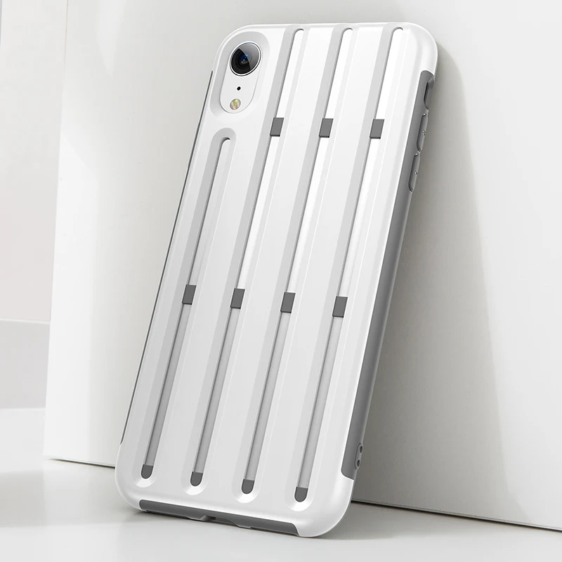 Прочный защитный чехол Baseus для iPhone Xs Max, мягкий силиконовый Жесткий гибридный защитный чехол для iPhone XR Xsmax Fundas - Цвет: White