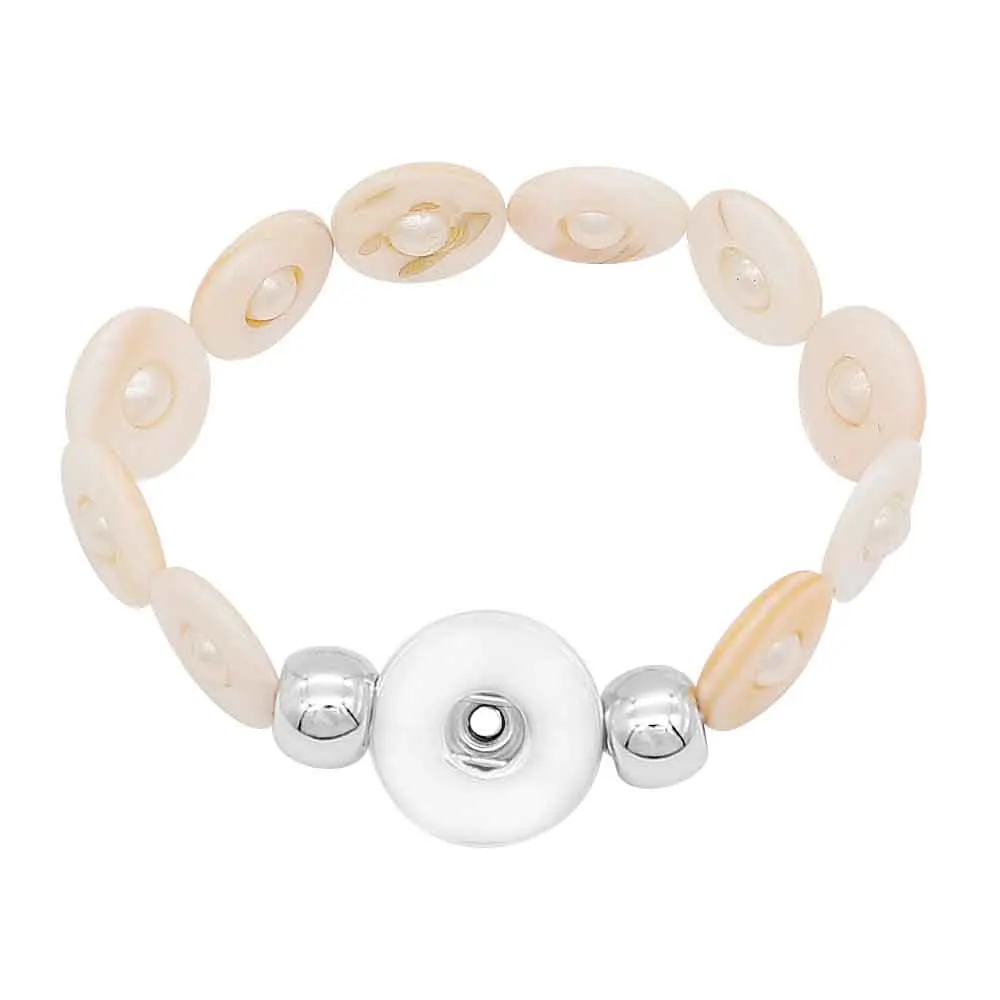 

3PCS 2019 new Bohemia shell bracelets bracelets for women lace-up beads bracelets women jewelry wholesale 18mm snaps jewelry