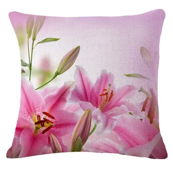 

Home Decor Cushion Cover Flower Throw Pillow Case Sofa Seat Cotton Linen Pillowcase Decorative Xmas Gifts