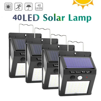 

1/2/4pcs 20/30/40LED Solar Light PIR Motion Sensor Wall Lamp Waterproof Garden Security Light Solar Lamp