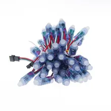 50 шт. 12 мм водонепроницаемый IP65 Светодиодный пиксельный модуль цифровой независимо адресуемый полноцветный светильник RGB WS2811 DC5V