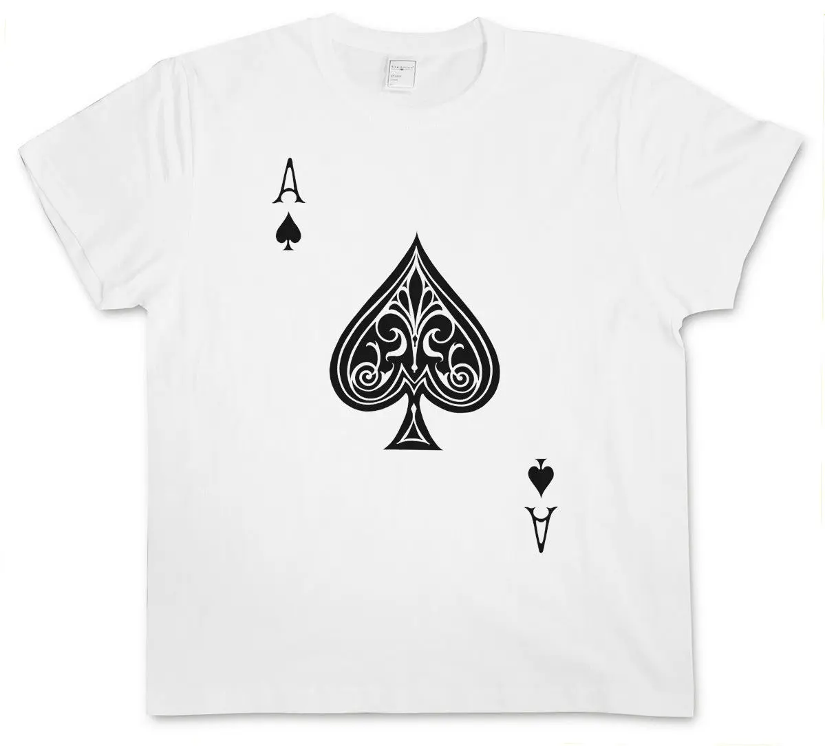 Футболка ACE OF SPADES I-Лопатка Ace покер карточка Казино Лас-карте Royal Flush Pik хипстерские