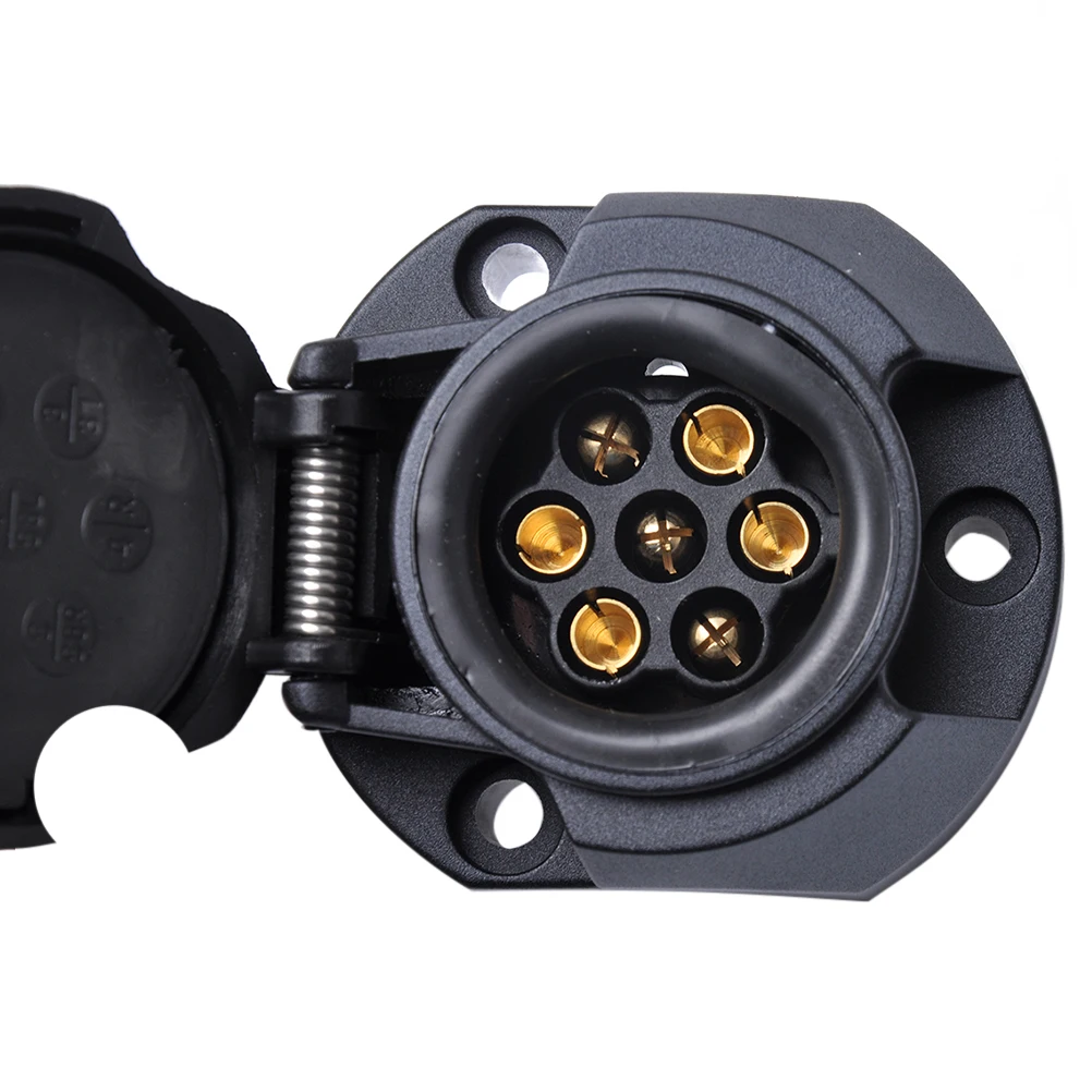 7 Pin 12V Европейская пластиковая розетка для трейлера электрическое устройство