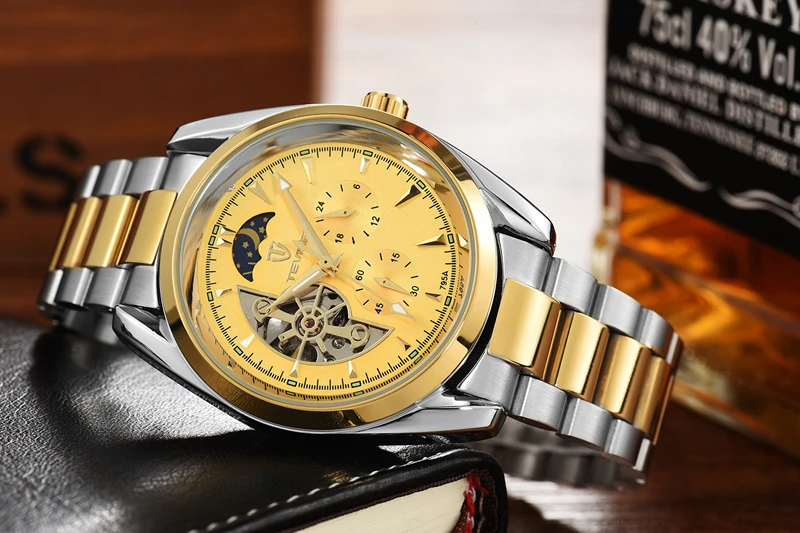 TEVISE автоматические механические часы с турбийоном, мужские часы, светящиеся наручные часы для деловых людей, автоматические часы Relogio для мужчин s