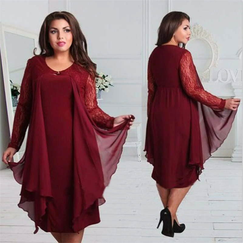 Vestido XL 5XL de gran para vestidos de fiesta de noche para ropa de encaje de moda|Vestidos| - AliExpress