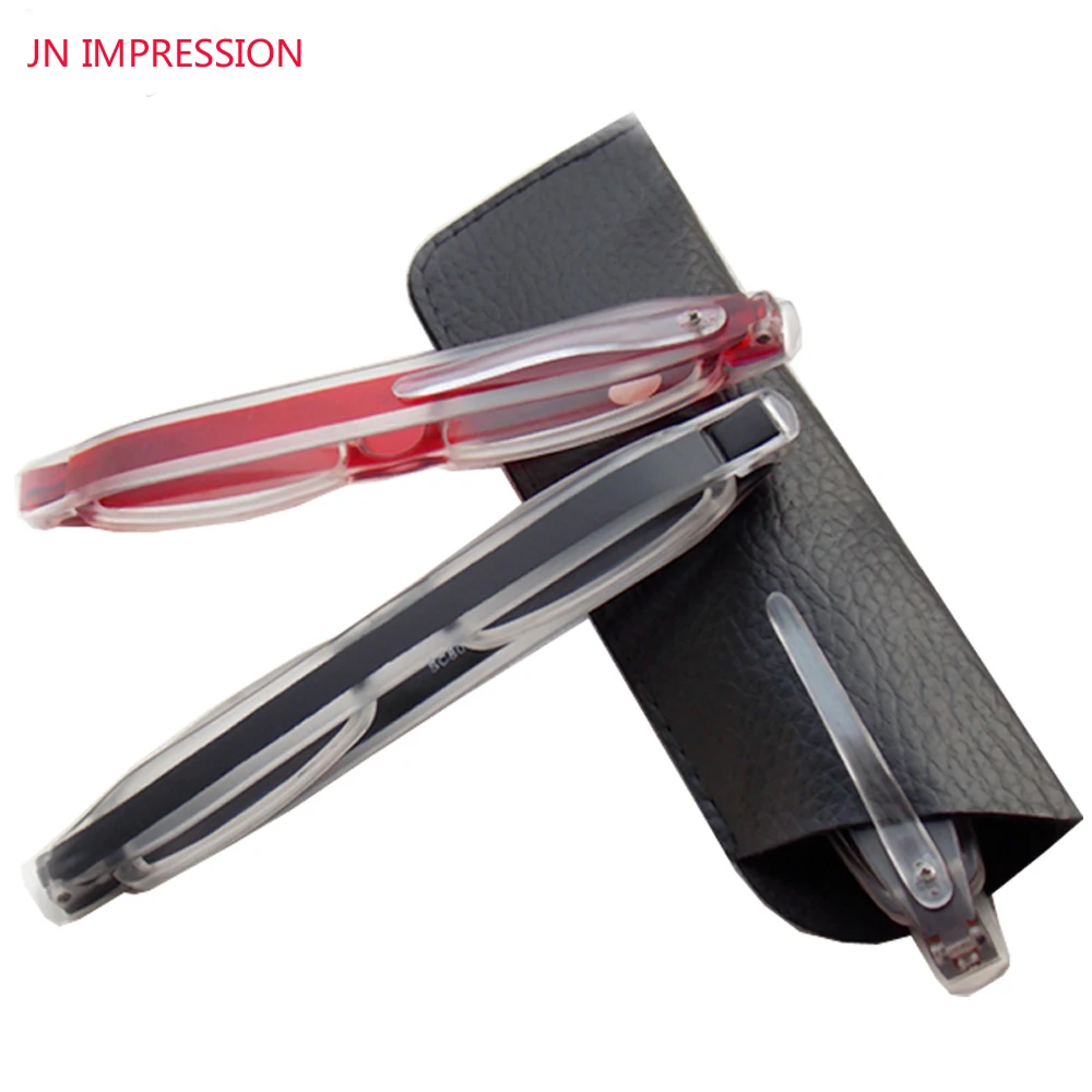 JN IMPRESSION лучшие подарки 360 Вращающаяся трубка Ручка клип складные очки для чтения анти усталость глаз при дальнозоркости 1,0-4,0