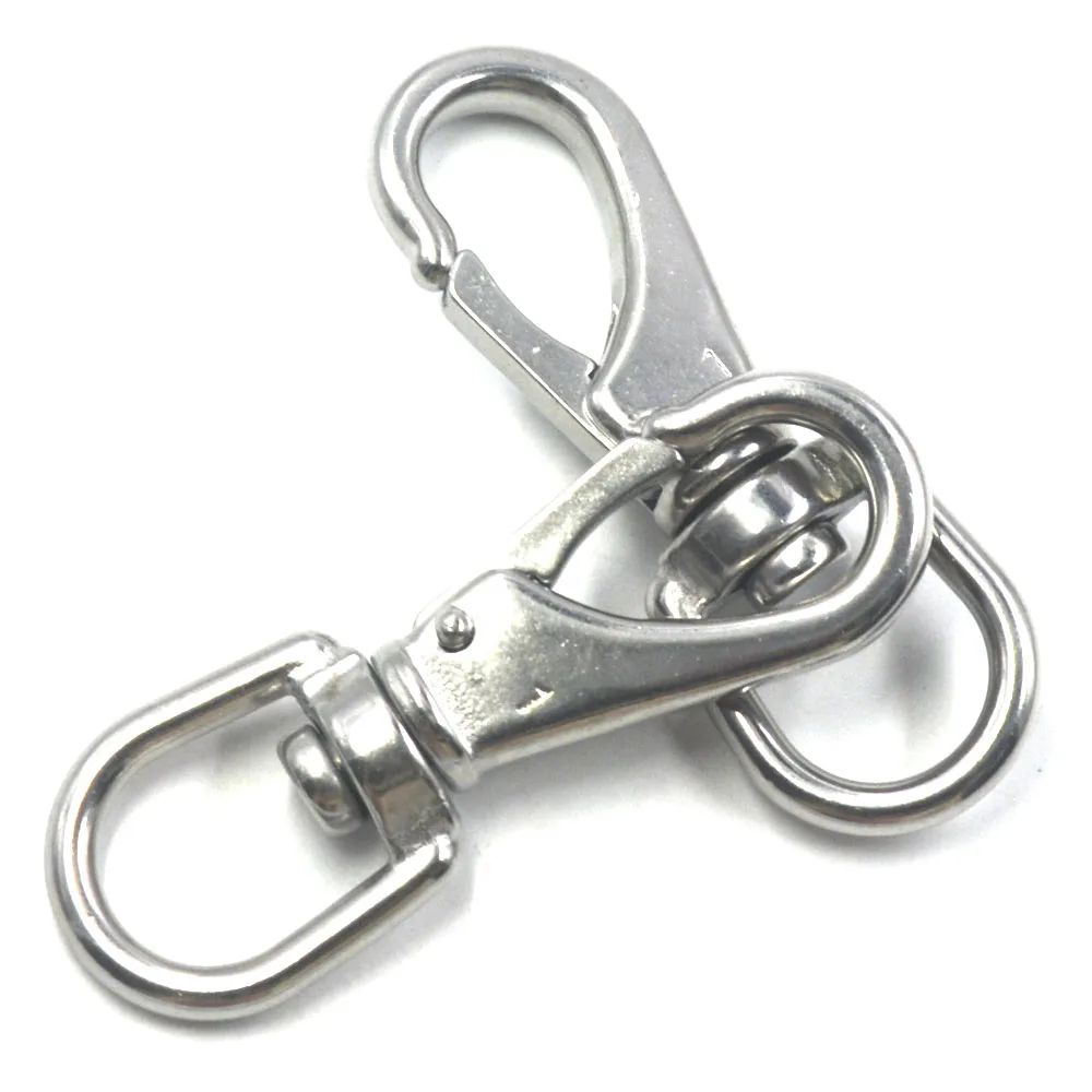 Silver-304-Stainless-Steel-Multi-use-Boat-Swivel-Eye-Snap-Hook-Size-1-a-pack-of (5)