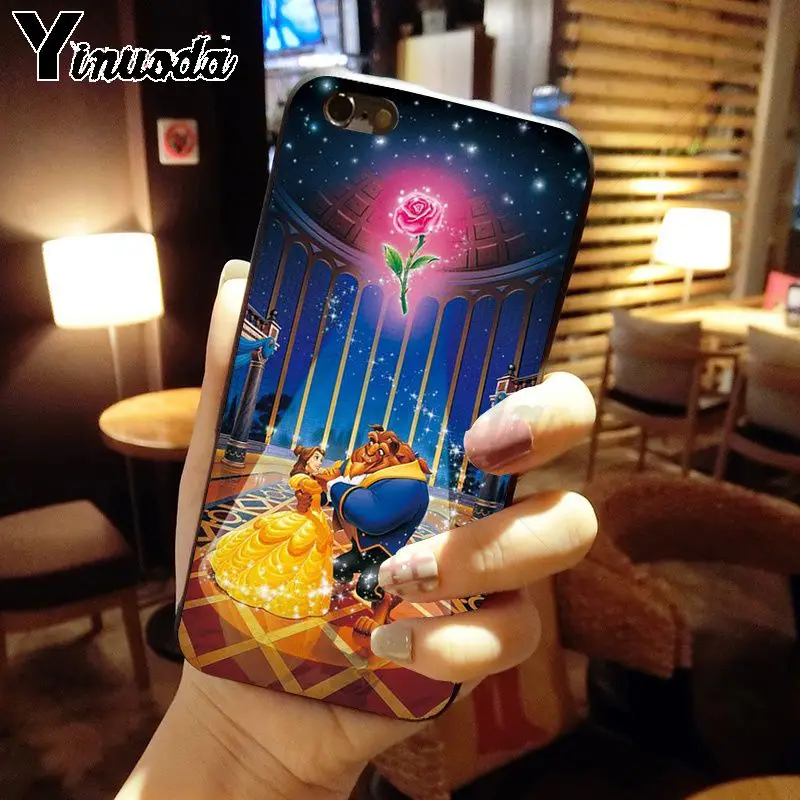 cartoon Beauty Beast Rose Princess Art Print