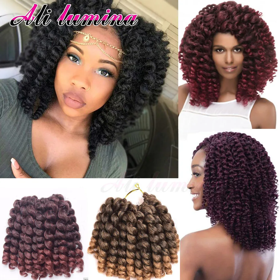 8 10 Inch Freetress Wand Curl Crochet Hair Extensions Kinky Twist