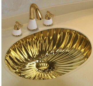 Undercounter. Ceramics. Wash your face. Golden taichung basin